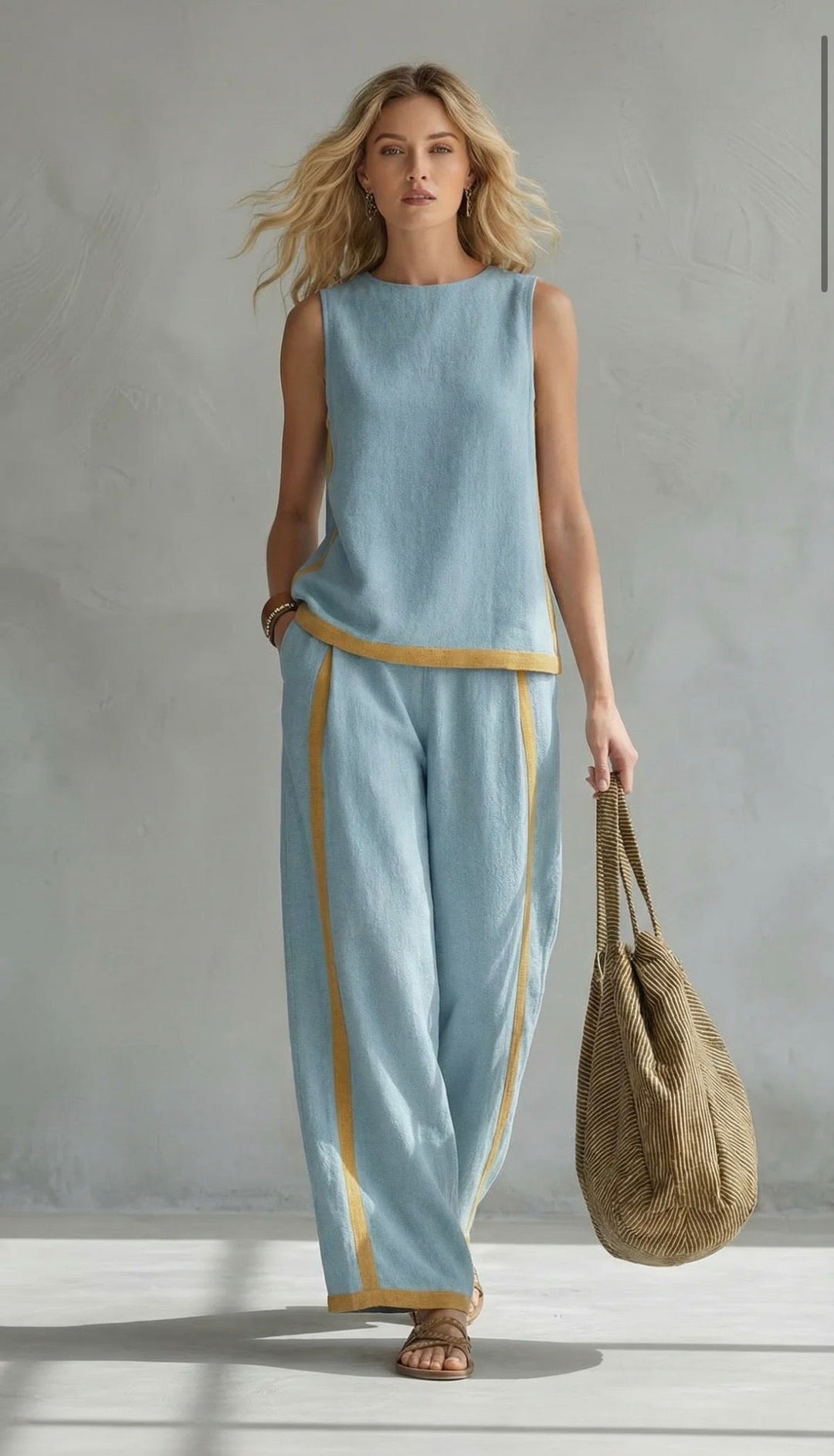 Leila | Conjunto elegante de chaleco y pantalón