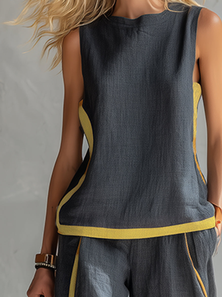 Leila | Conjunto elegante de chaleco y pantalón