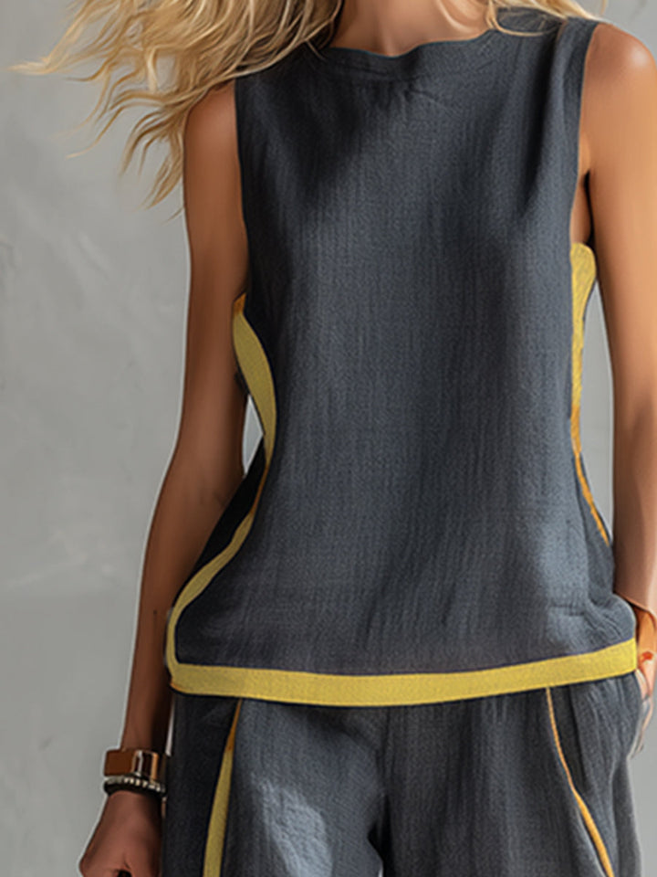 Leila | Conjunto elegante de chaleco y pantalón