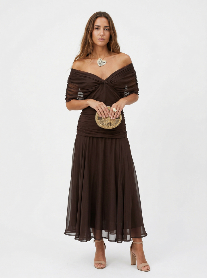 Nora | Vestido largo con cuello en v